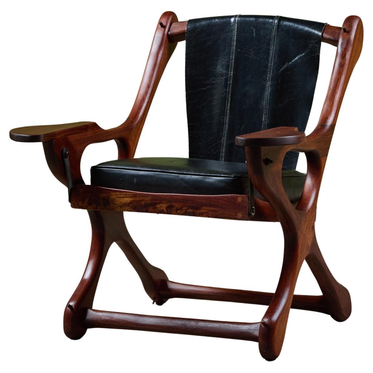Don Shoemaker Mahogany Swinger Lounge Chair