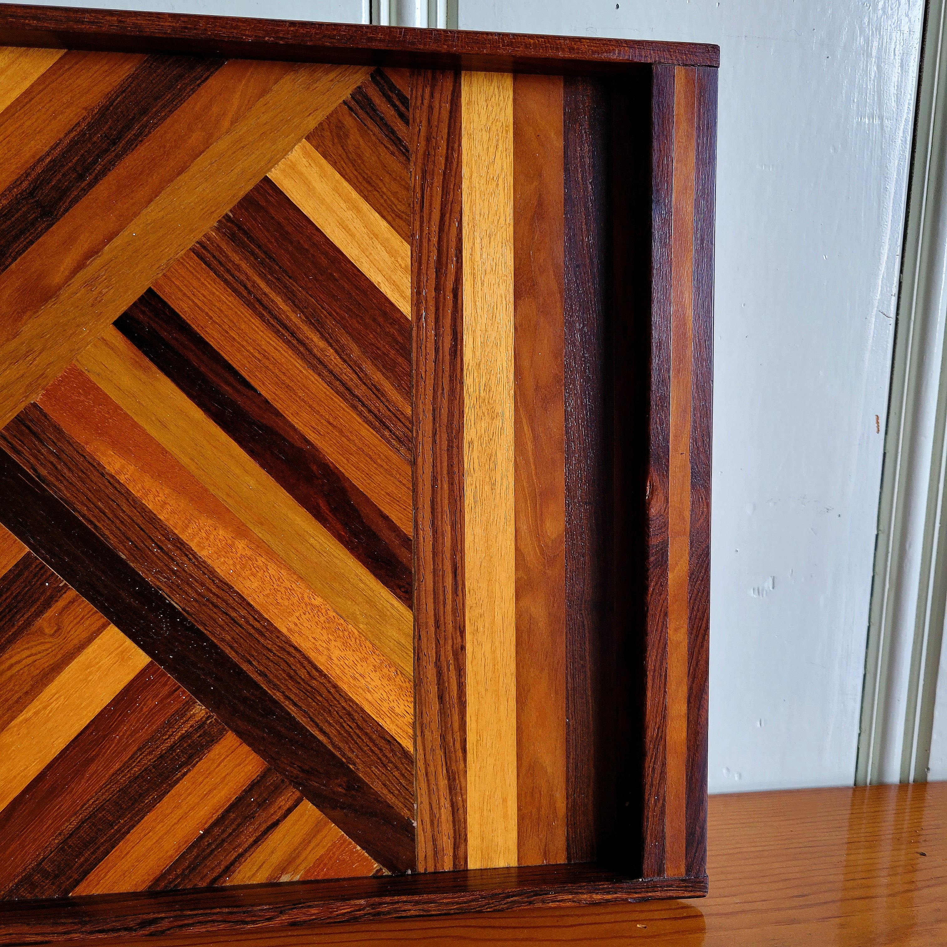 Mid-Century Modern Don Shoemaker Mixed Exotic Woods XL Tray