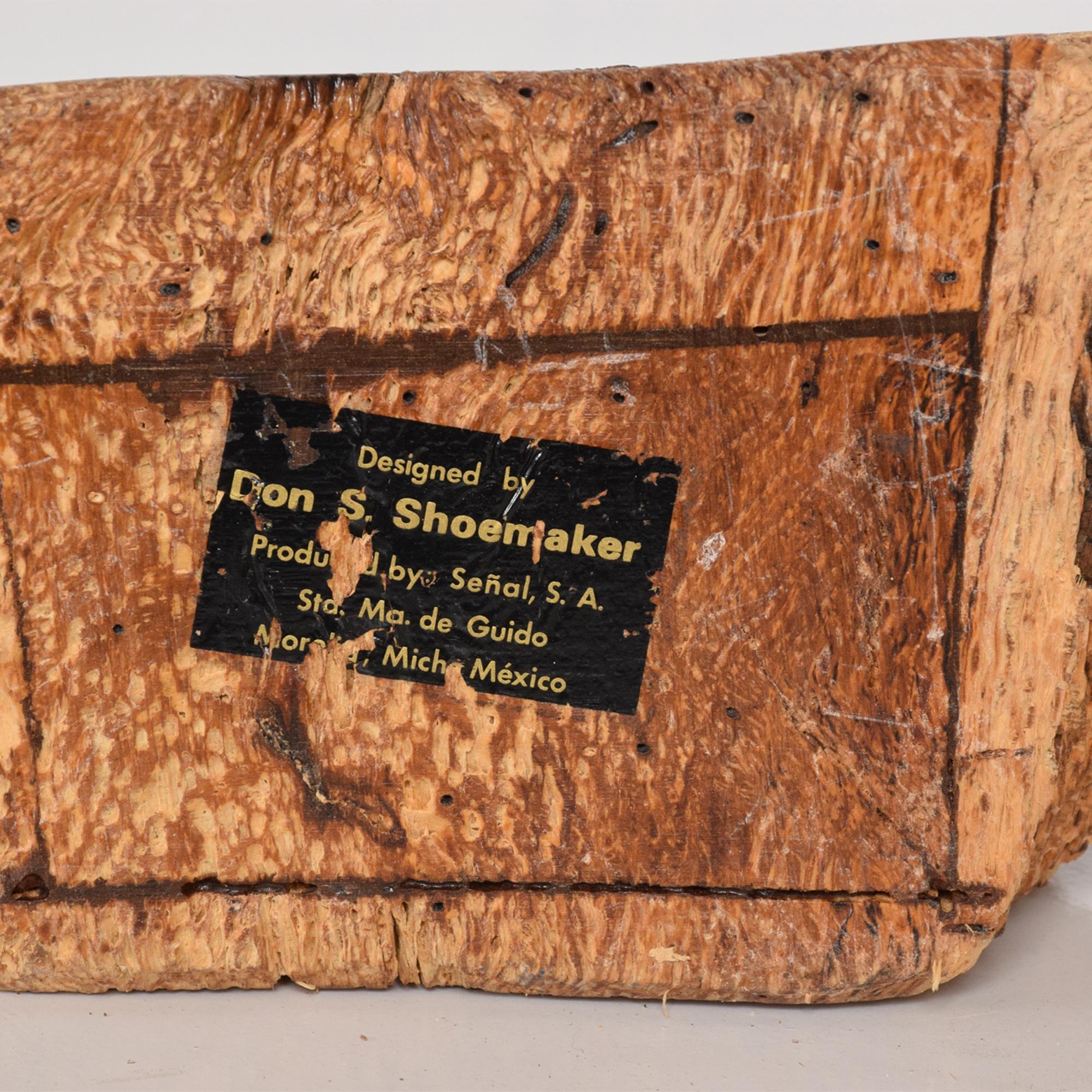 Don Shoemaker Organic Modern Handsome Exotic Wood Stash Box Carved Cocobolo 1970 5