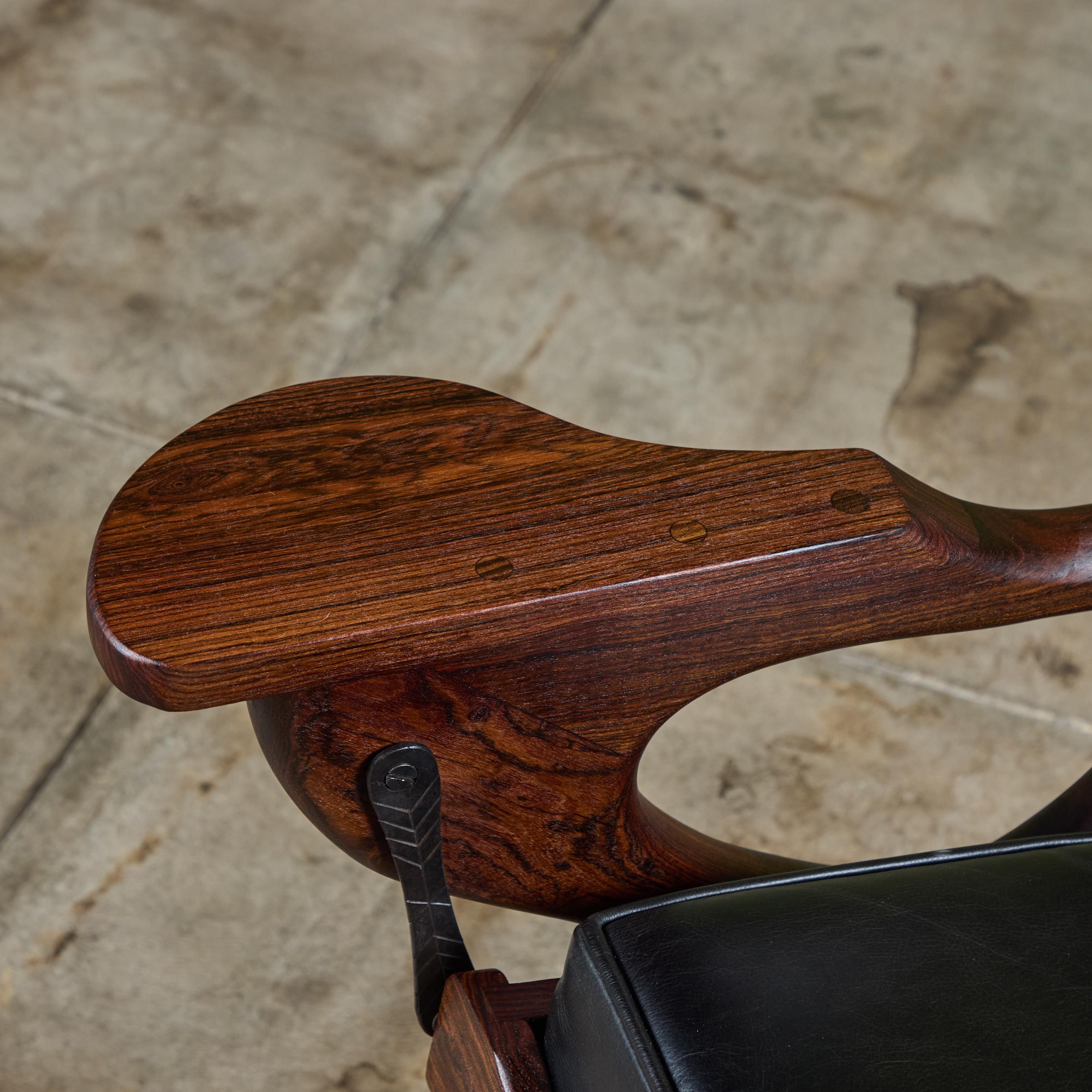 Don Shoemaker Rosewood Swinger Lounge Chair For Sale 5