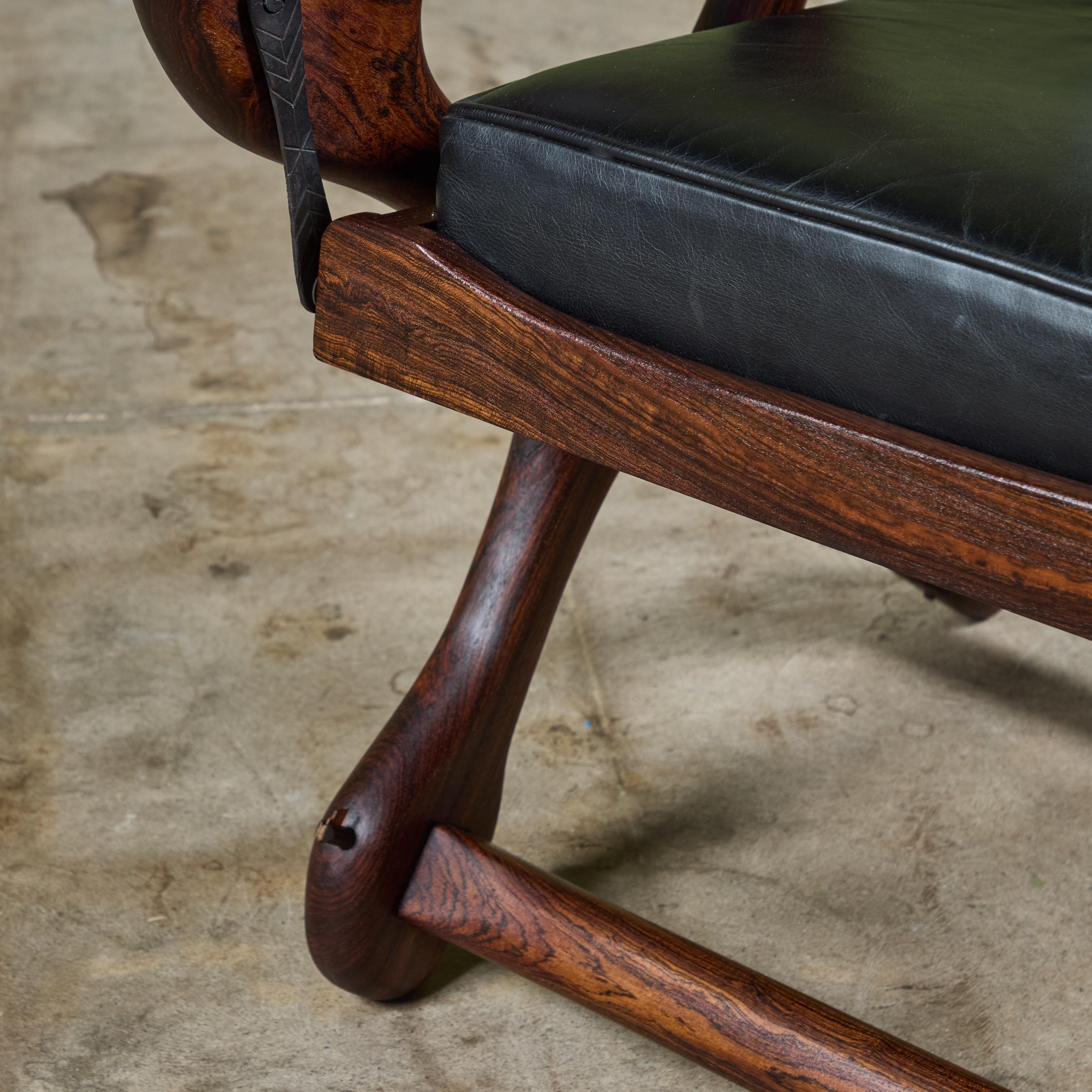 Don Shoemaker Rosewood Swinger Lounge Chair For Sale 6