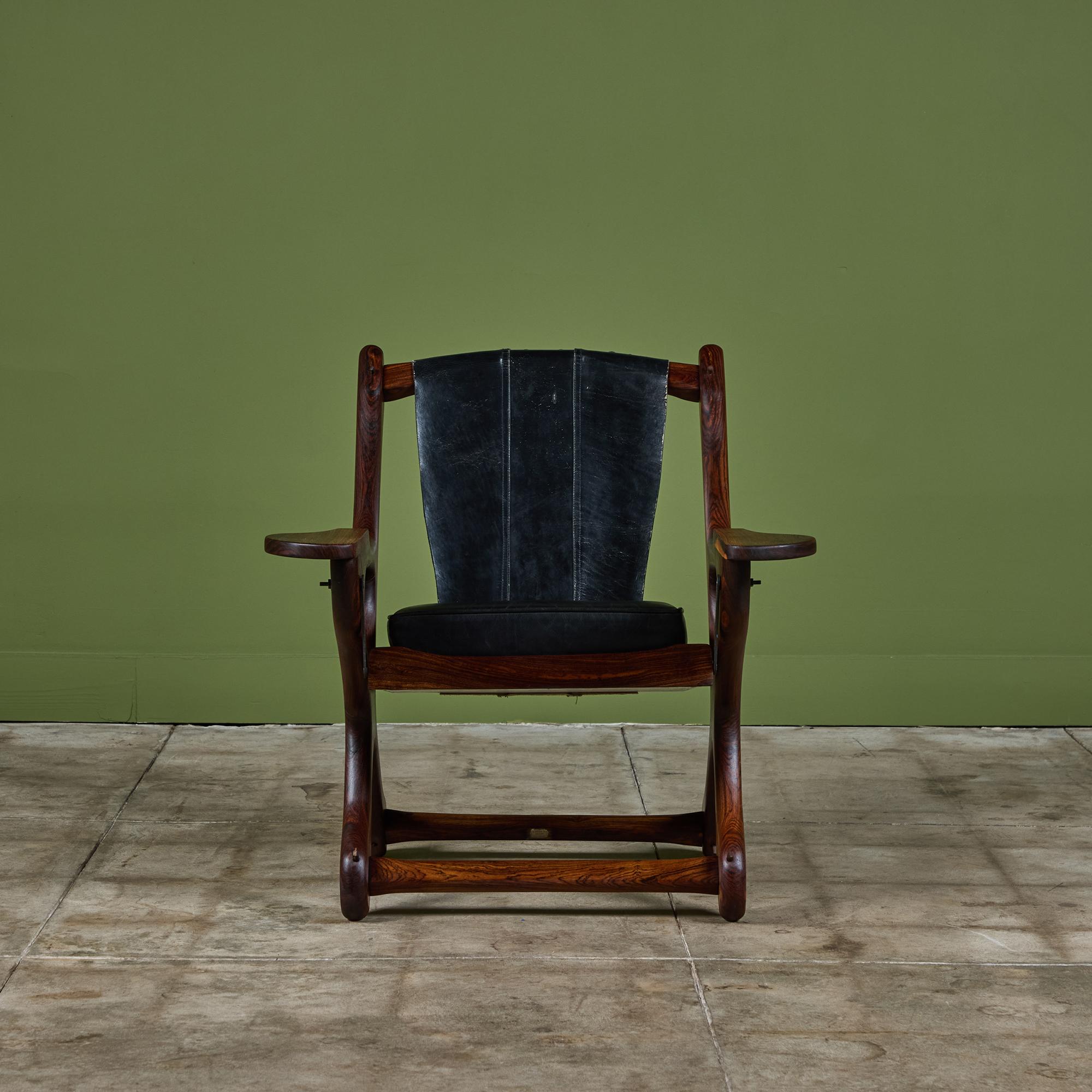 Mid-Century Modern Don Shoemaker Rosewood Swinger Lounge Chair For Sale