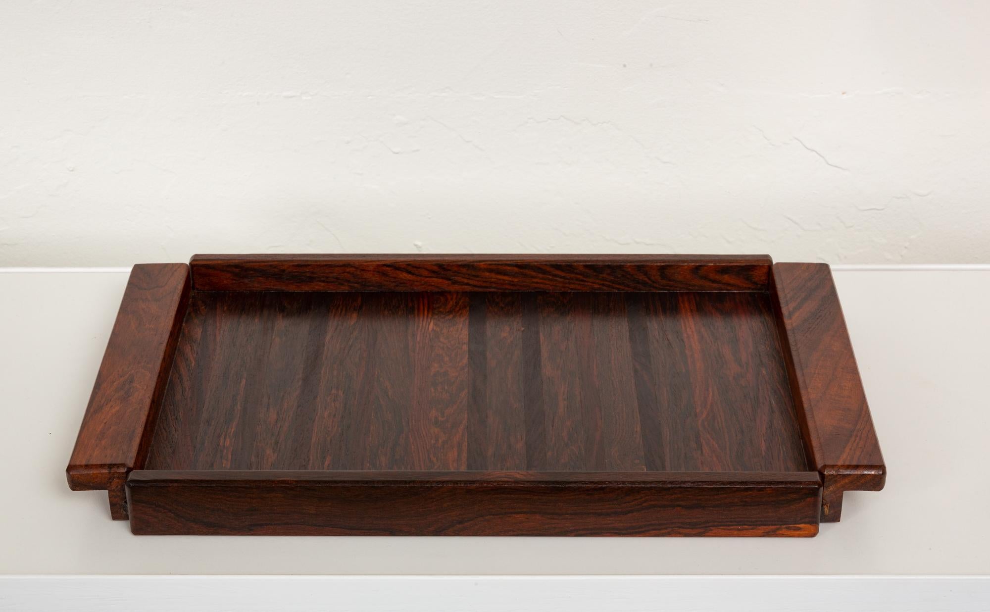 Mid-20th Century Don Shoemaker Rosewood Tray for Señal