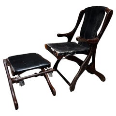 Sedia e sgabello a forbice Don Shoemaker del 1950 Messico