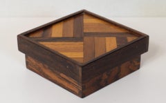 Don Shoemaker - Senal Exotic Mixed Hardwoods Rosewood Trinket Box Made in Mexico