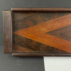 Don Shoemaker Senol SA Mexican Modernist Wood Inlay Serving Tray