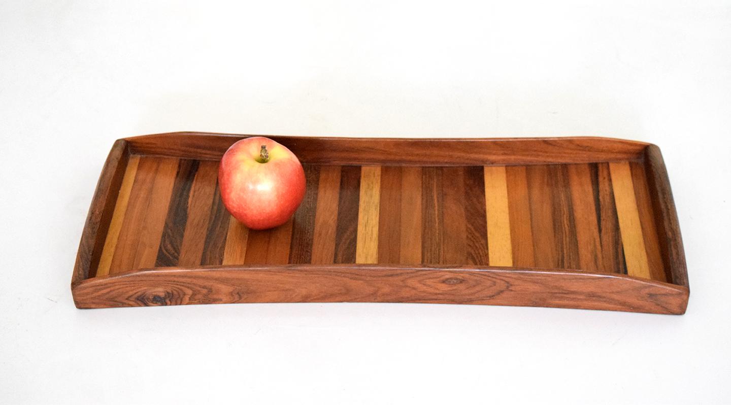 Organic Modern Don Shoemaker Serving Tray Made with Different Woods