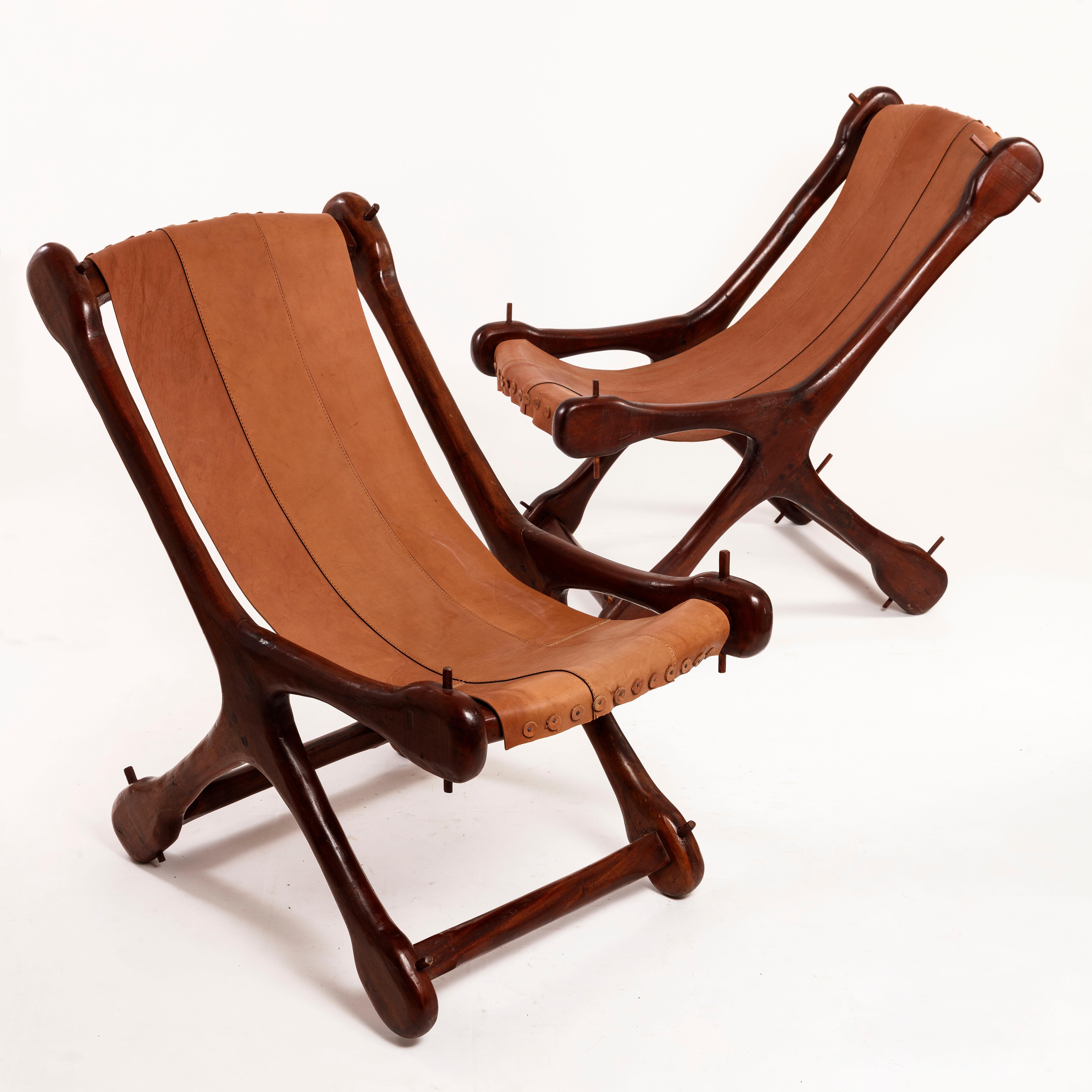 Don Shoemaker Sling Sloucher Chairs Señal, Sculptural and Organic, Mexico For Sale 6
