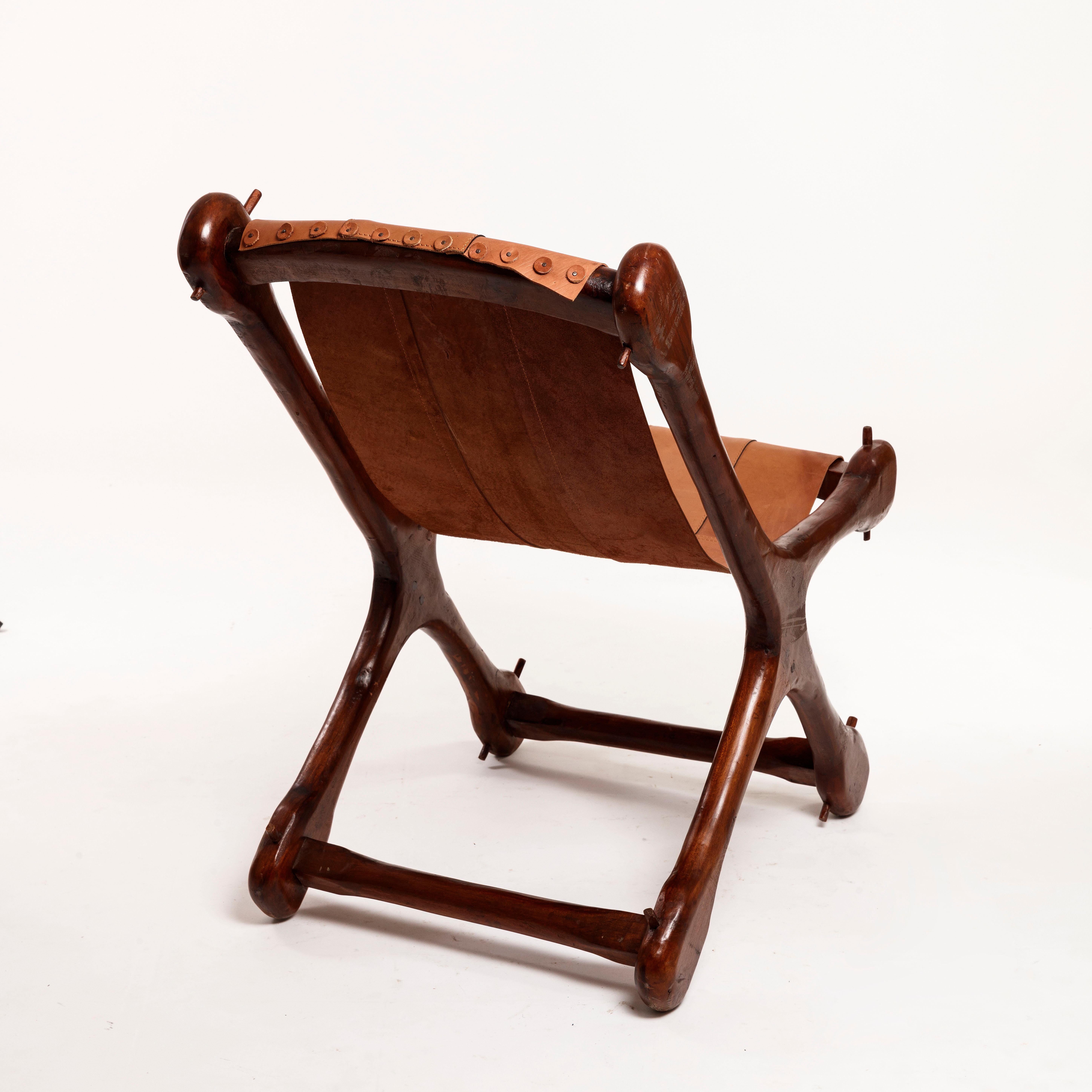 Mid-20th Century Don Shoemaker Sling Sloucher Chairs Señal, Sculptural and Organic, Mexico For Sale