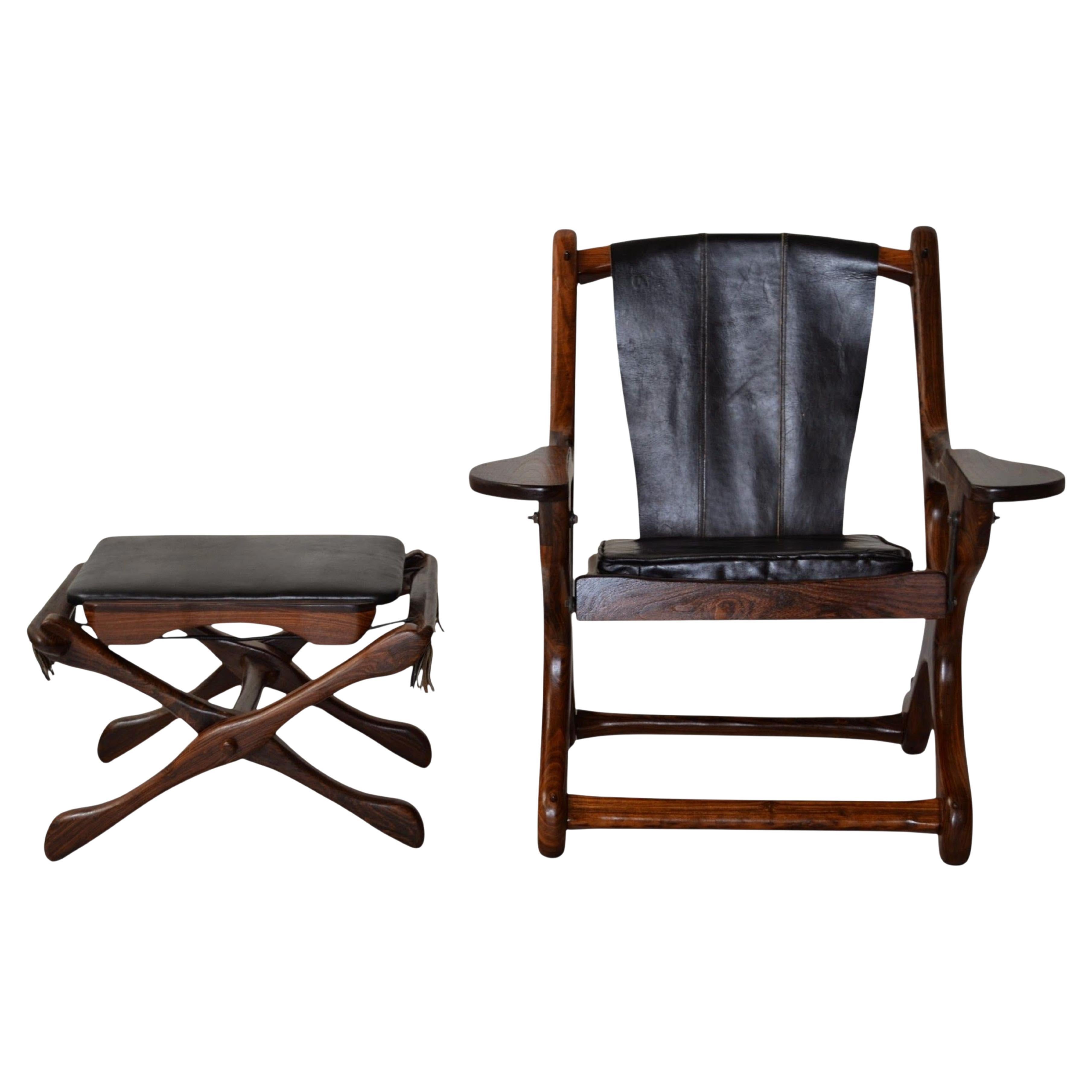 Sedia e ottomana con fionda "Swinger" di Don Shoemaker, Messico  1960s