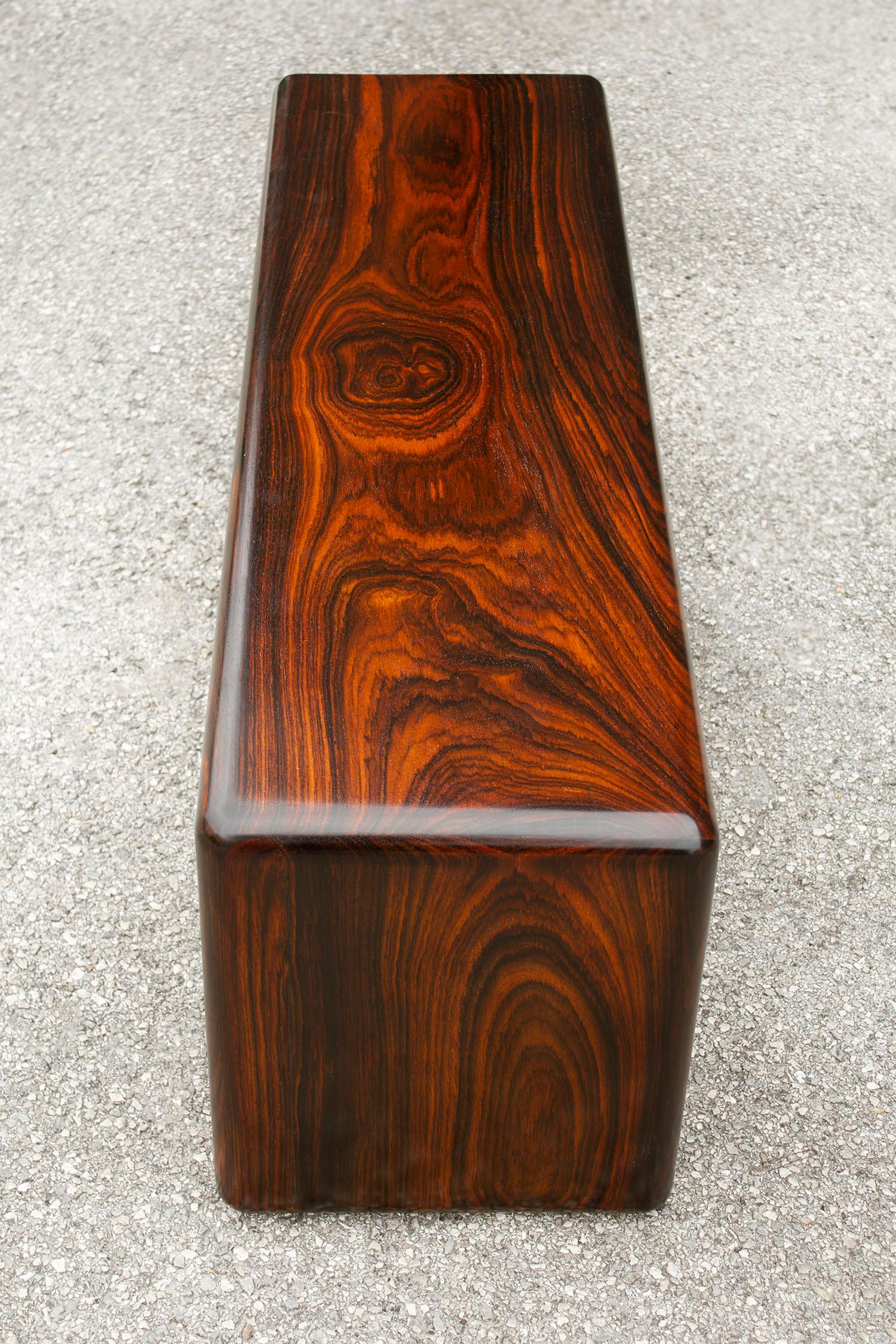 Mexican Don Shoemaker Solid Brazilian Rosewood Table / Bench 1970s Studio Craft Mexico