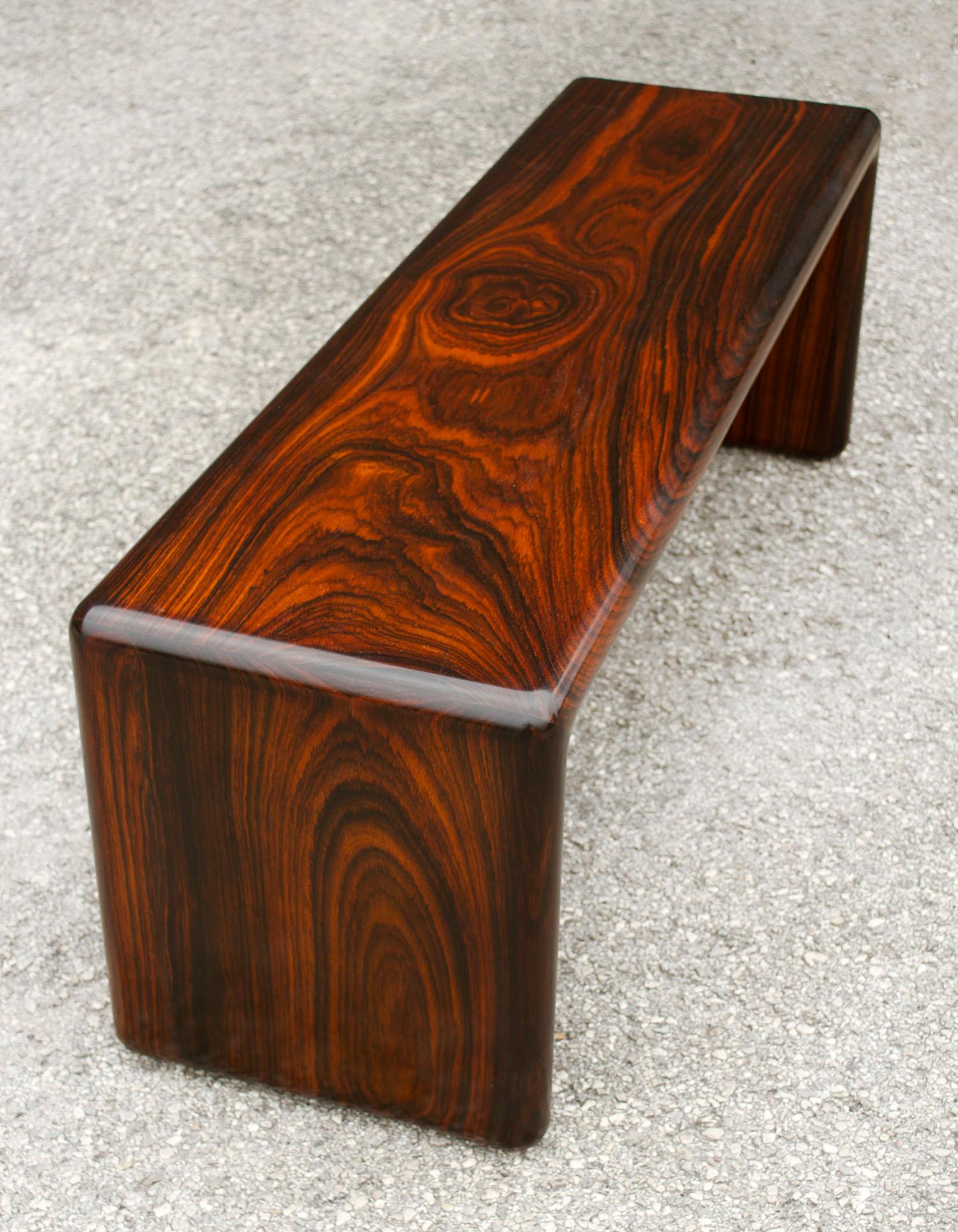 Don Shoemaker Solid Brazilian Rosewood Table / Bench 1970s Studio Craft Mexico 1
