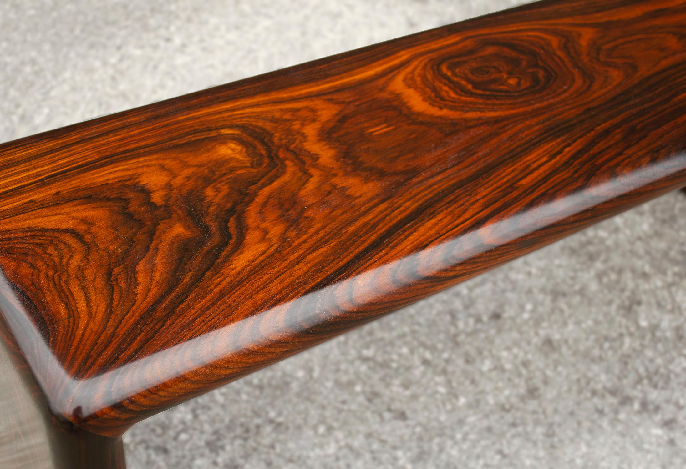 Don Shoemaker Solid Brazilian Rosewood Table / Bench 1970s Studio Craft Mexico 2