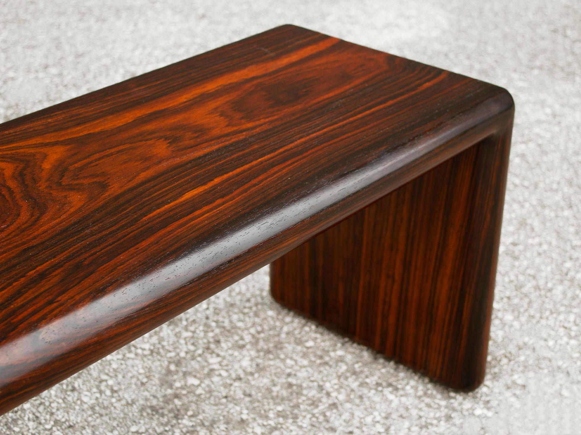 Don Shoemaker Solid Brazilian Rosewood Table / Bench 1970s Studio Craft Mexico 3