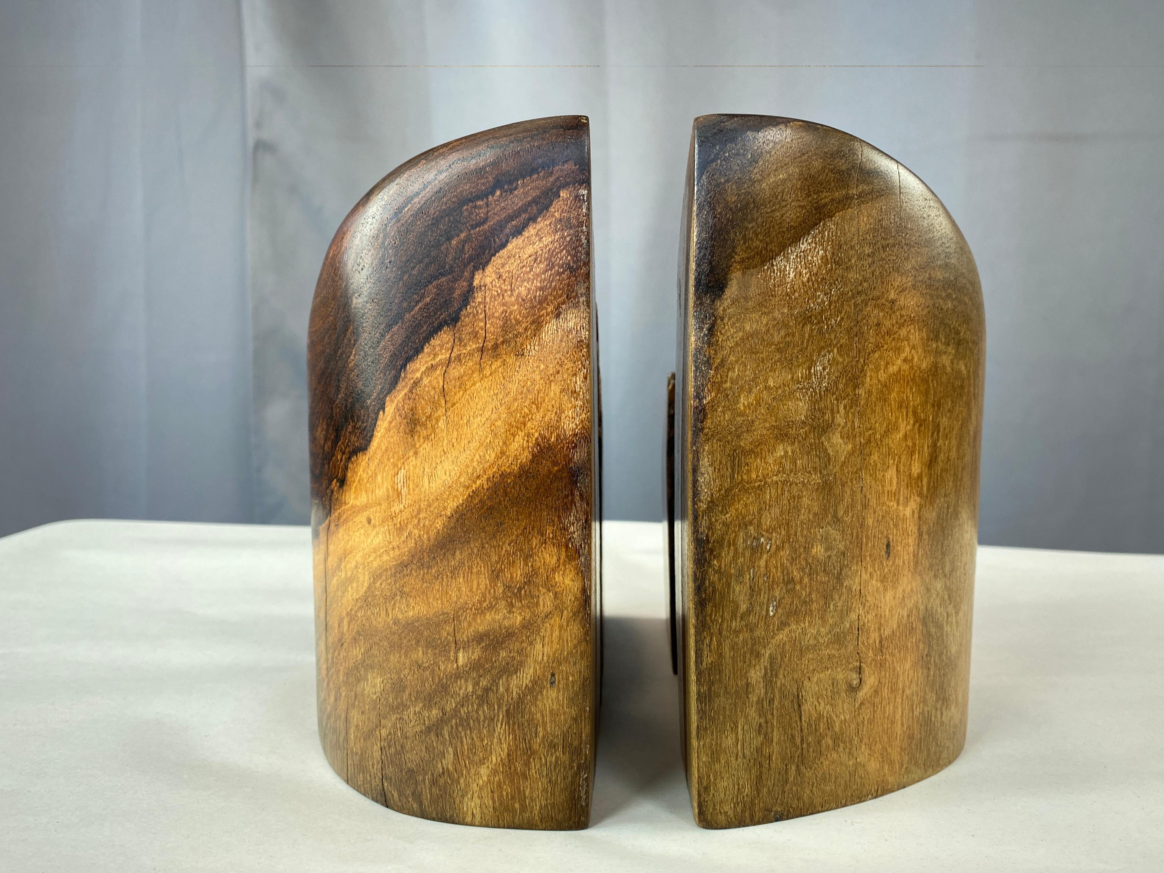 Late 20th Century Don Shoemaker Solid Cocobolo Bookends for Señal