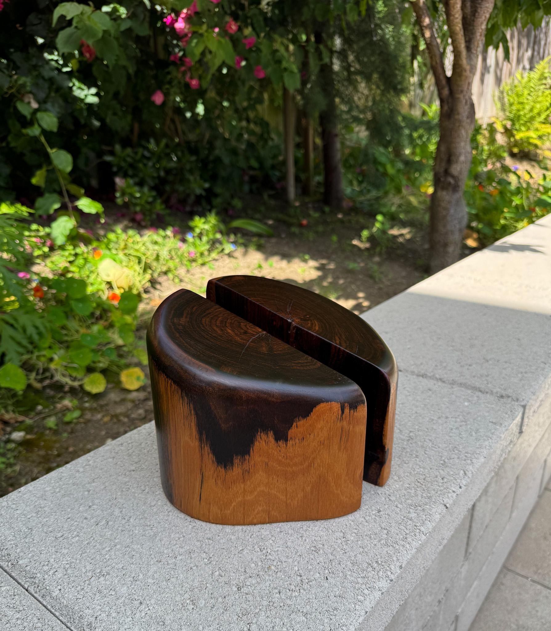 Serre-livres en cocobolo massif de Don Shoemaker pour Señal, Mexique, c.1965. 