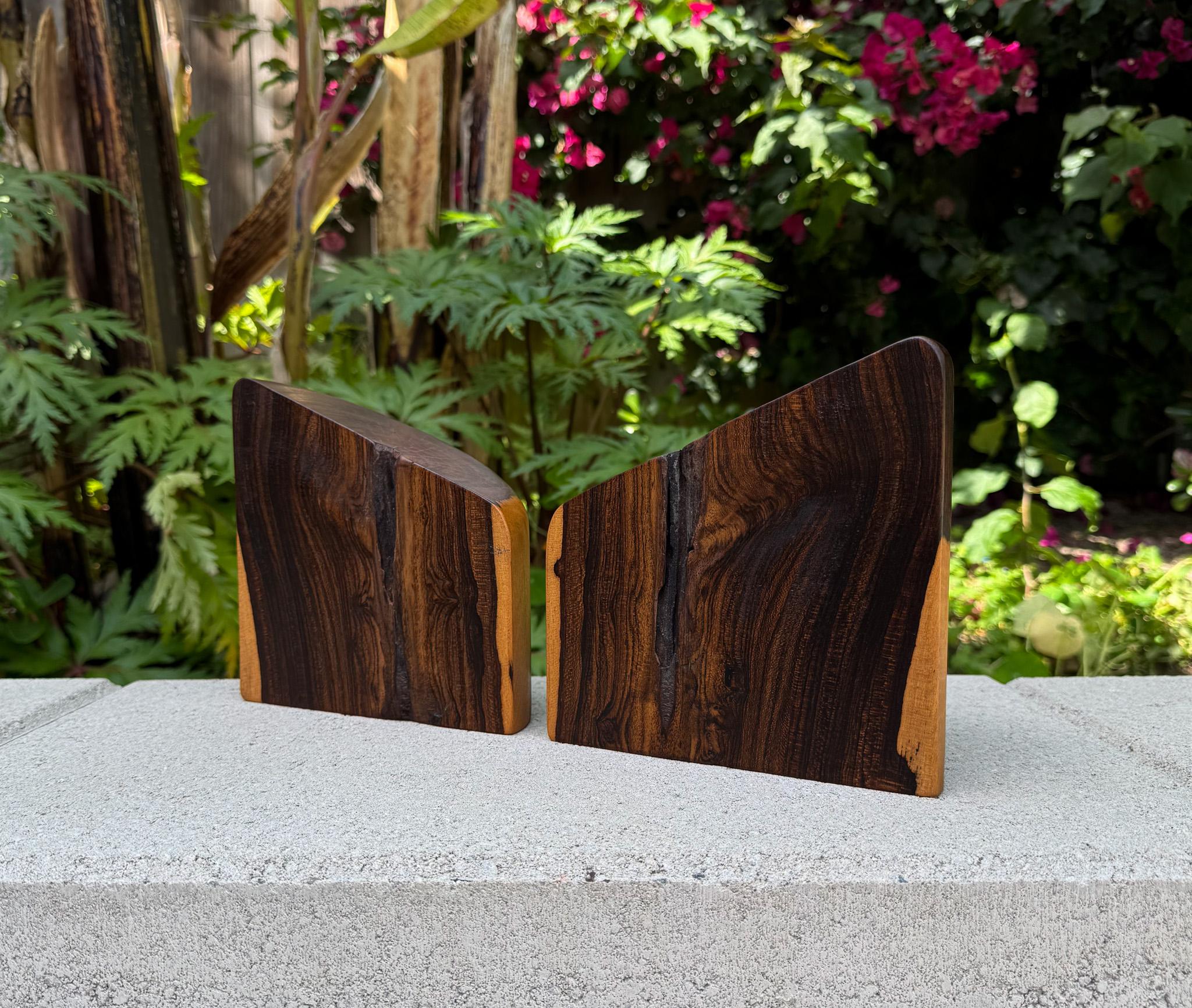 Don Shoemaker Massivholz Cocobolo für Señal Buchstützen, Mexiko, um 1965 (Mexikanisch) im Angebot