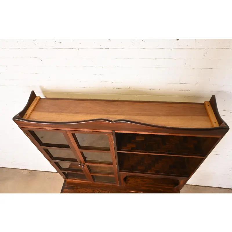 Mobile libreria in legno di palissandro di cocobolo dello Studio A di Don Shoemaker, CIRCA ANNI '70 in vendita 4