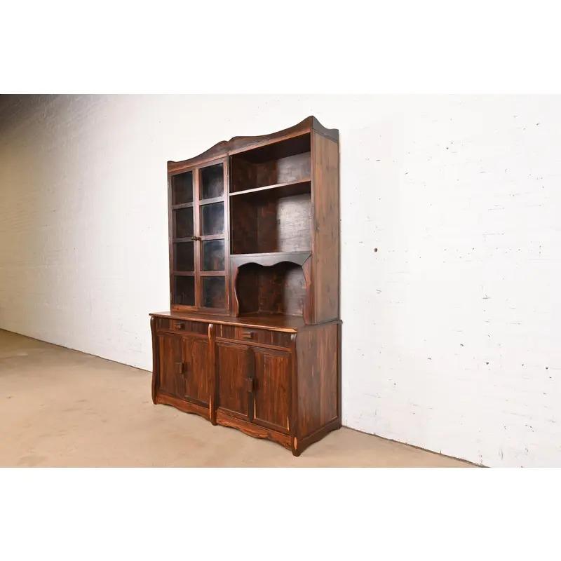 Messicano Mobile libreria in legno di palissandro di cocobolo dello Studio A di Don Shoemaker, CIRCA ANNI '70 in vendita