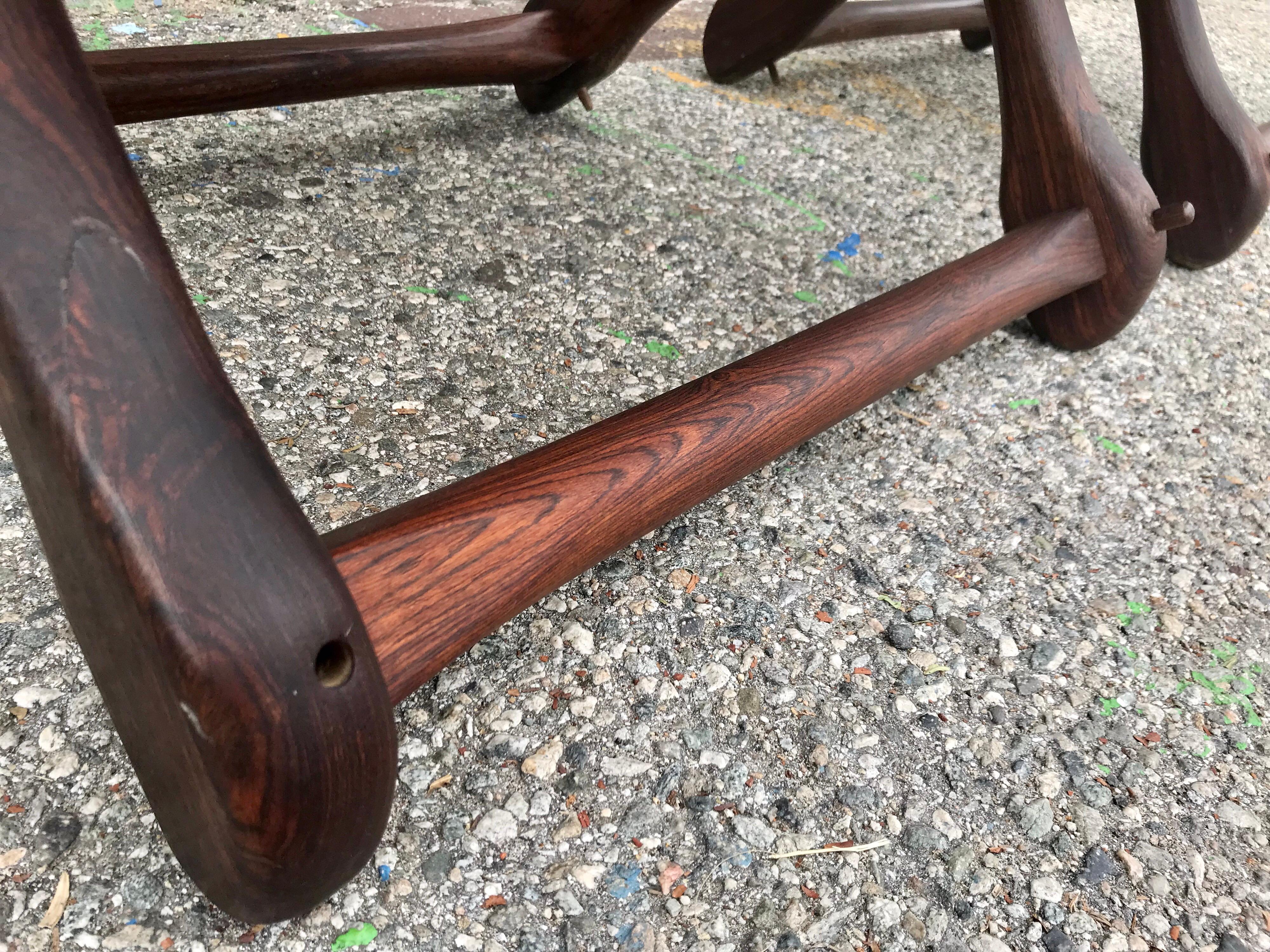 Don Shoemaker Leather and Wood 'Swing' Chairs, 20th Century 4