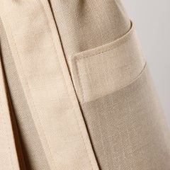 Don Simonelli Vintage Neutral Minimalist Linen Coat and Sash