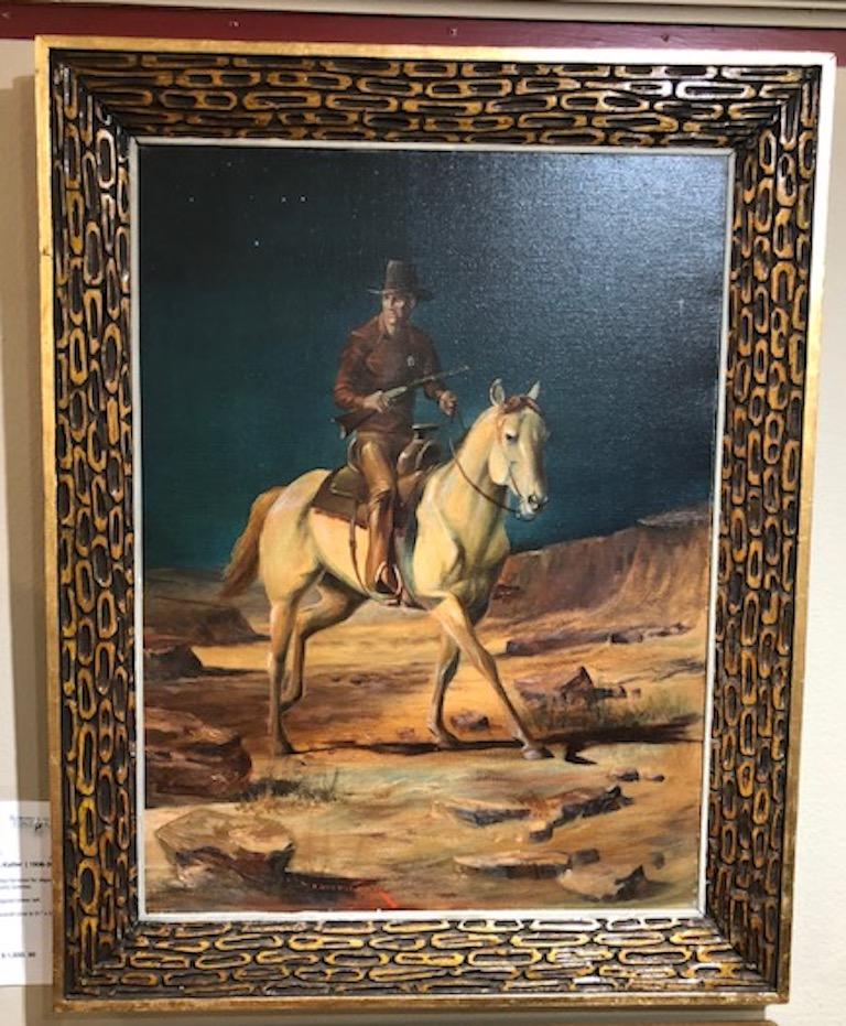 Cowboy on a Horse - Painting by Don Stewart Keller
