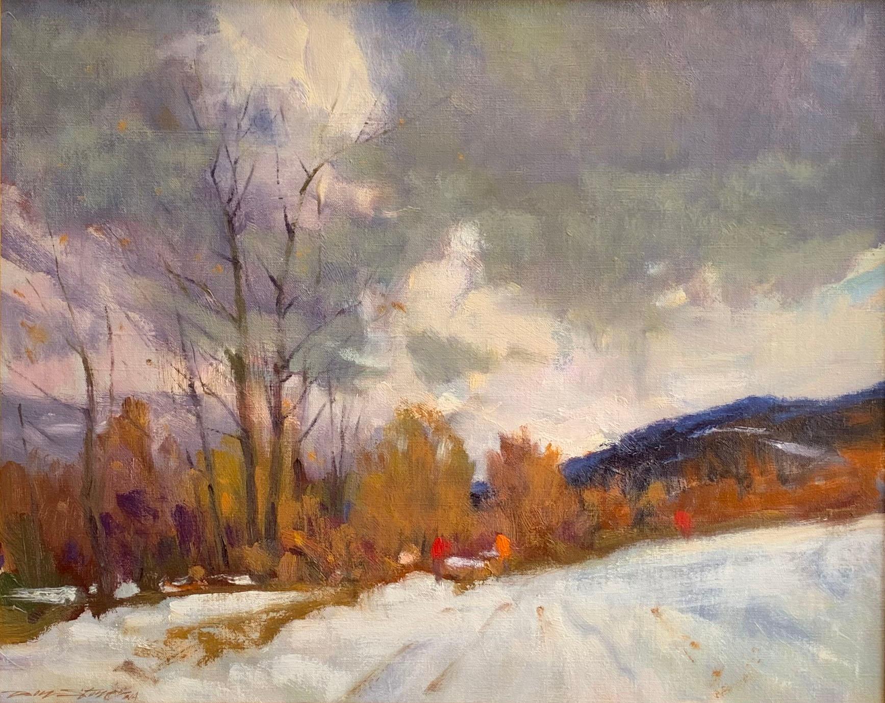 Don Stone Landscape Painting - Snowshoers
