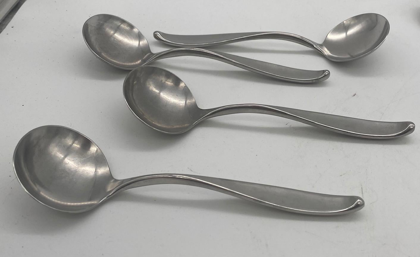 Don Wallace for Lauffer Design 2 Stainless Steel Set of 40 For Sale 1