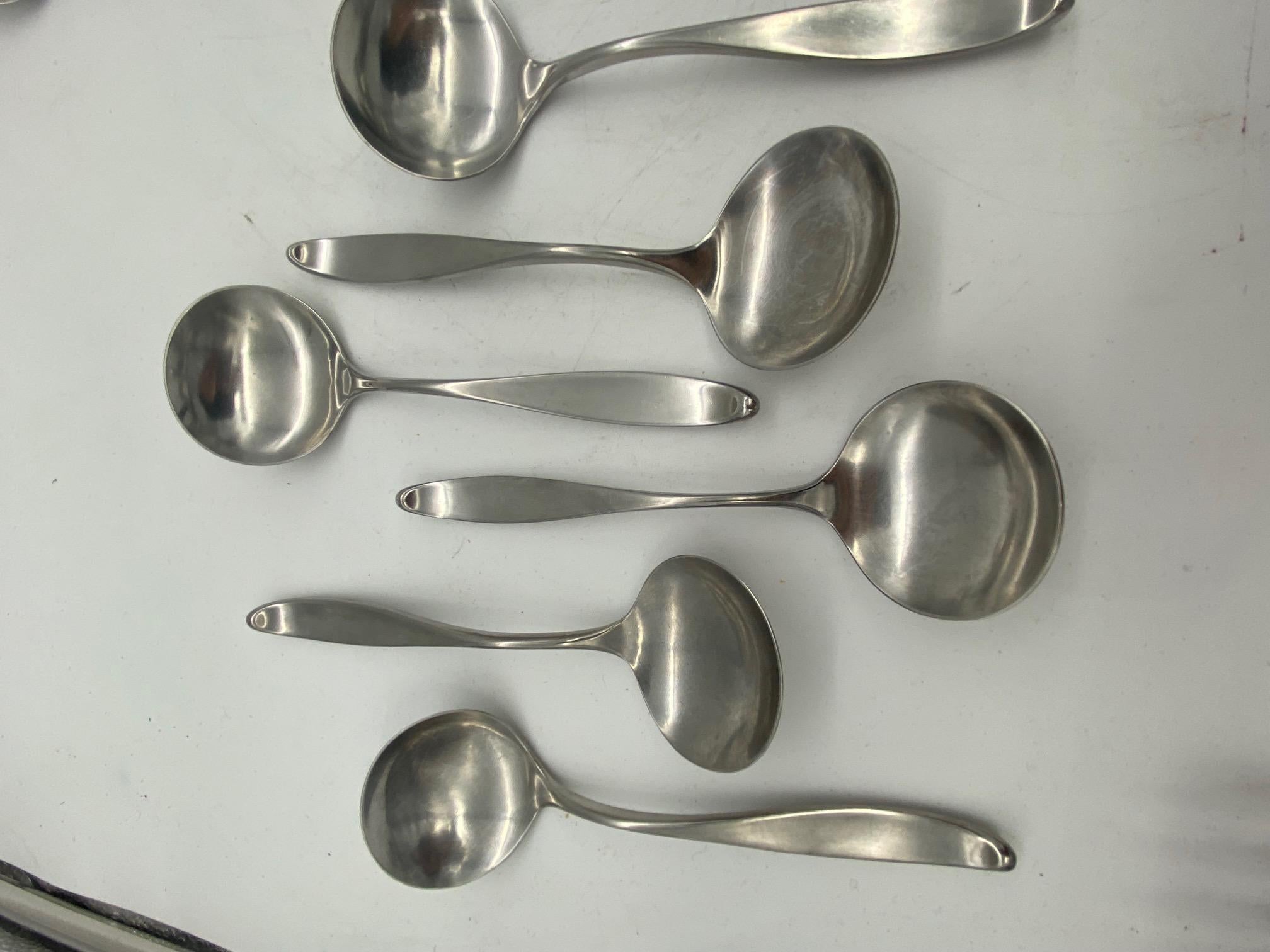 German Don Wallace for Lauffer Design 2 Stainless Steel Set of 40 For Sale