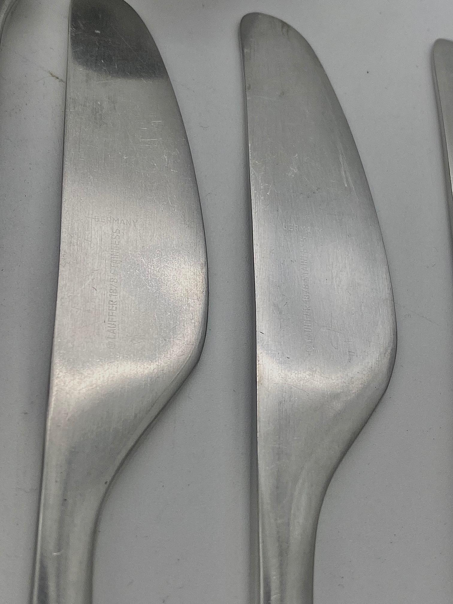 Don Wallace for Lauffer Design 2 Stainless Steel Set of 40 In Good Condition For Sale In Van Nuys, CA