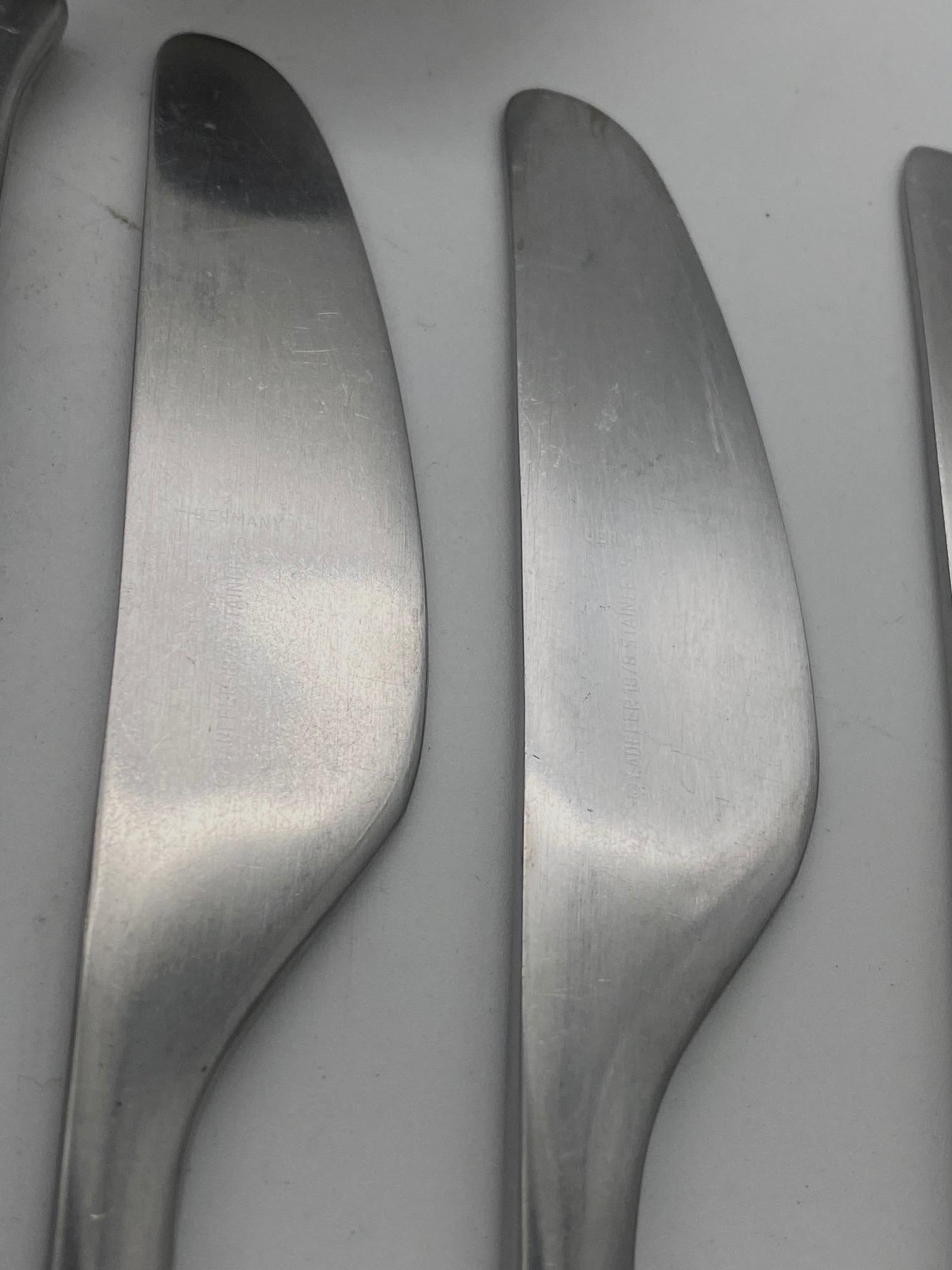 Mid-20th Century Don Wallace for Lauffer Design 2 Stainless Steel Set of 40 For Sale