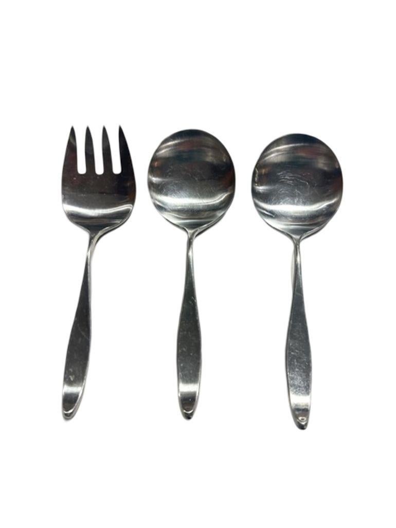 Don Wallace pour Lauffer Design 2 ensemble de 42 pièces en acier inoxydable en vente 5