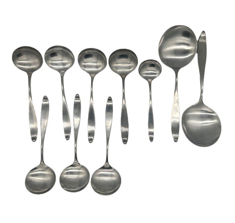 Don Wallace pour Lauffer Design 2 ensemble de 42 pièces en acier inoxydable en vente 1