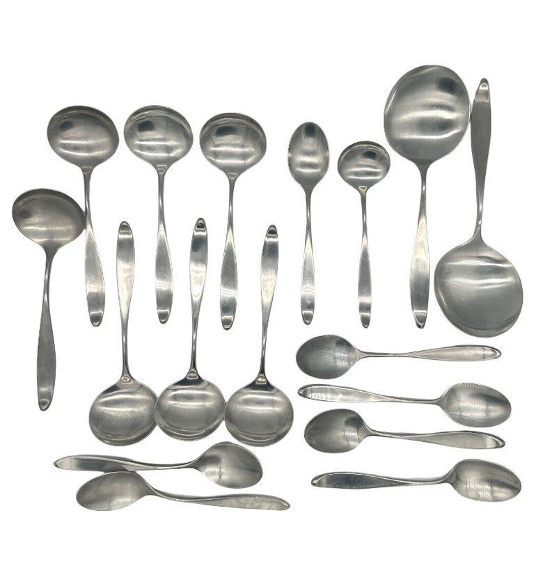 Don Wallace pour Lauffer Design 2 ensemble de 42 pièces en acier inoxydable en vente 2