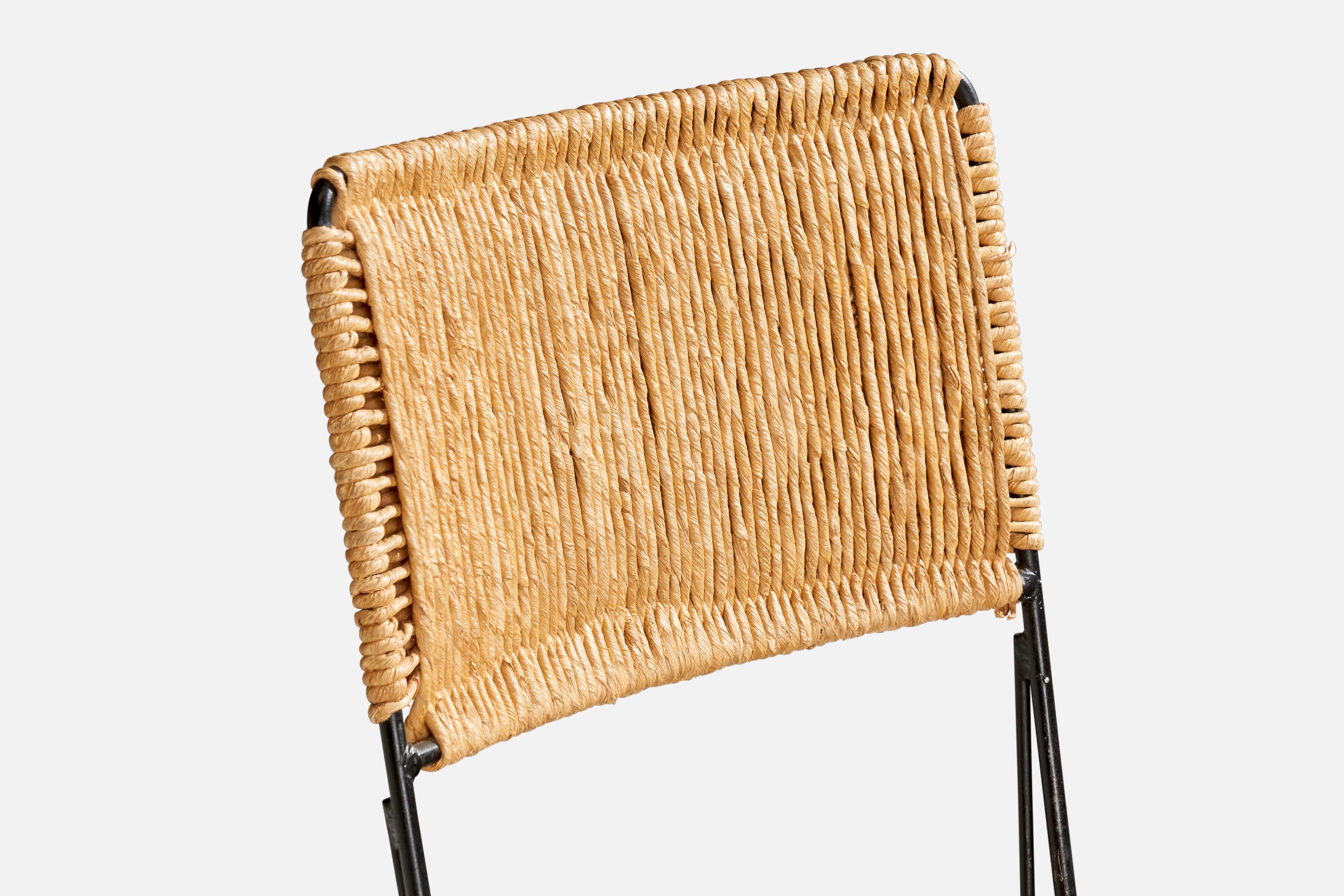 Don Ward, chaises d'appoint, fer, corde, États-Unis, années 1950 en vente 1