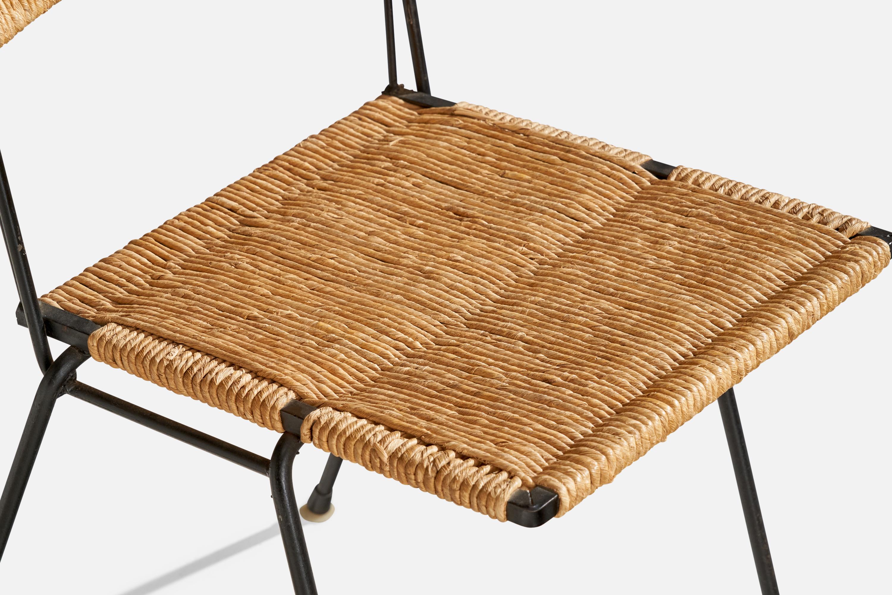 Don Ward, chaises d'appoint, fer, corde, États-Unis, années 1950 en vente 2