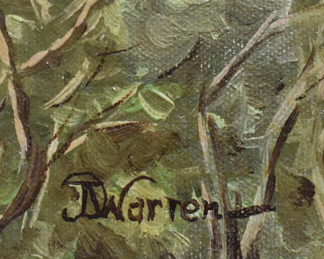 „MOUNTAINS WITH CENTURY PLANT“ VERKAUFT 29.5 X 33,5 Zoll – Painting von Don Warren