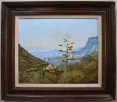 "MOUNTAINS WITH CENTURY PLANT" FRANED 29.5 X 33.5