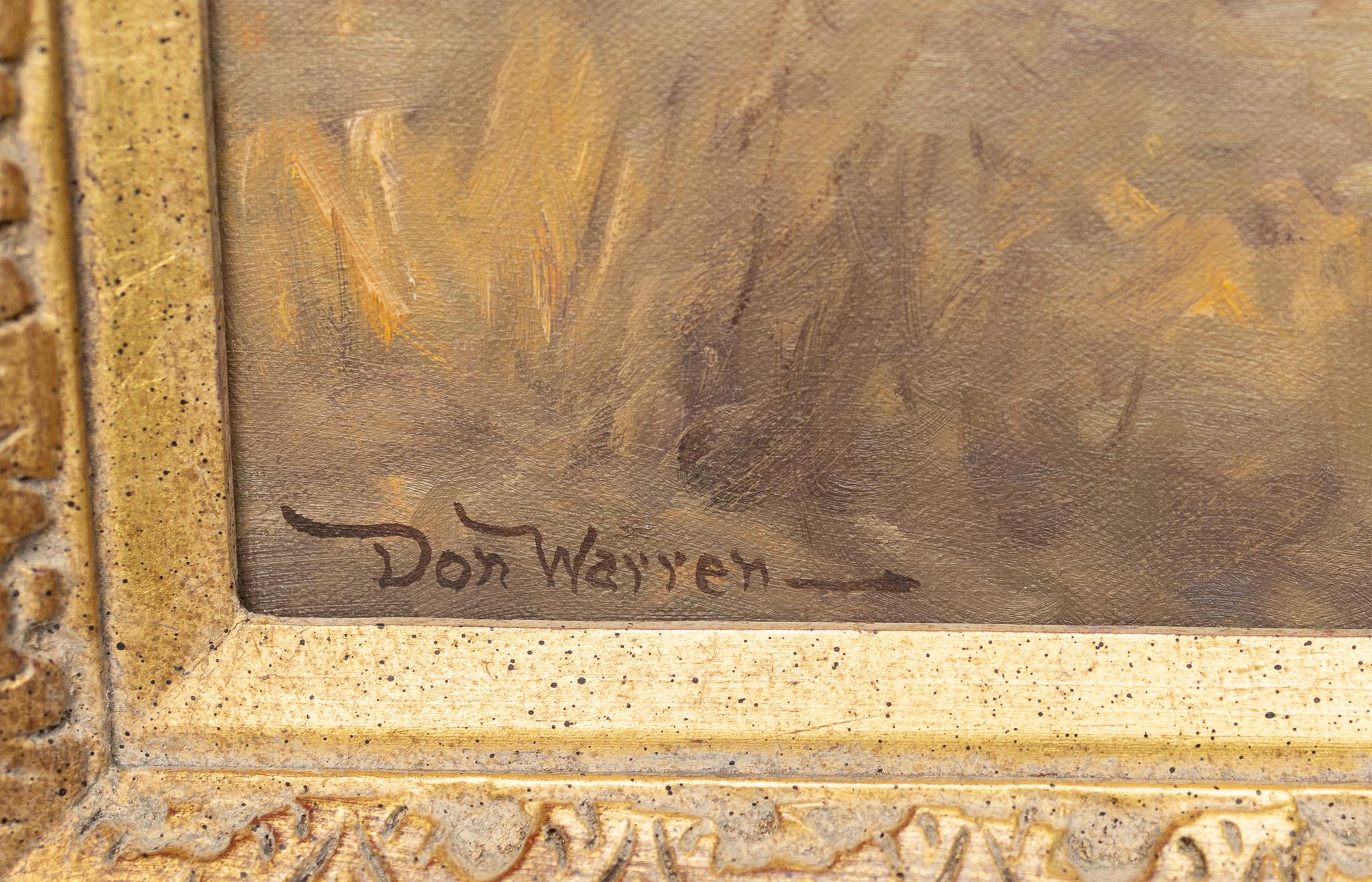 Paesaggio autunnale del Texas Olio su tela dipinto da Don Warren in vendita 2