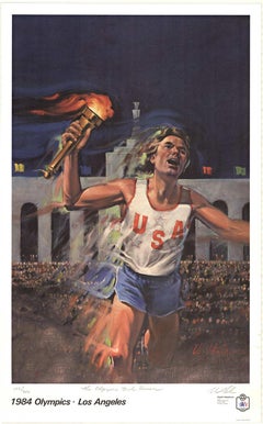 Torch-Läufer "1984 Olympische Spiele Los Angeles"  Signiert und nummeriert