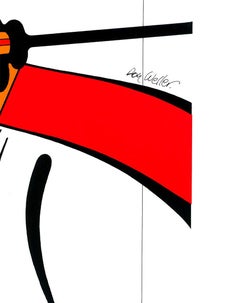 Original Ski Western Airlines vintage travel skiing poster