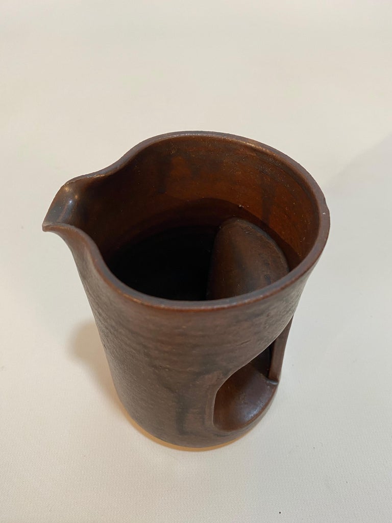 American Don Williams Postmodern Architectural Pottery Pitcher For Sale