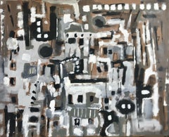 Cubist Jardin, Original Abstract Painting, 2021
