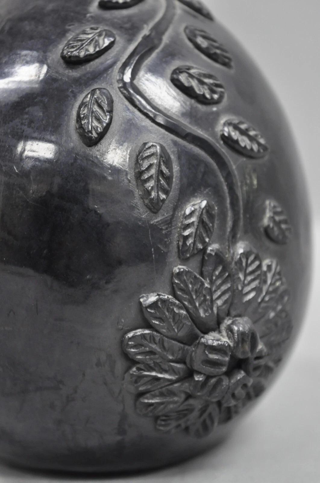 Terracotta Vaso per boccioli di fiori Dona Rosa Barro Negro in ceramica nera da 5
