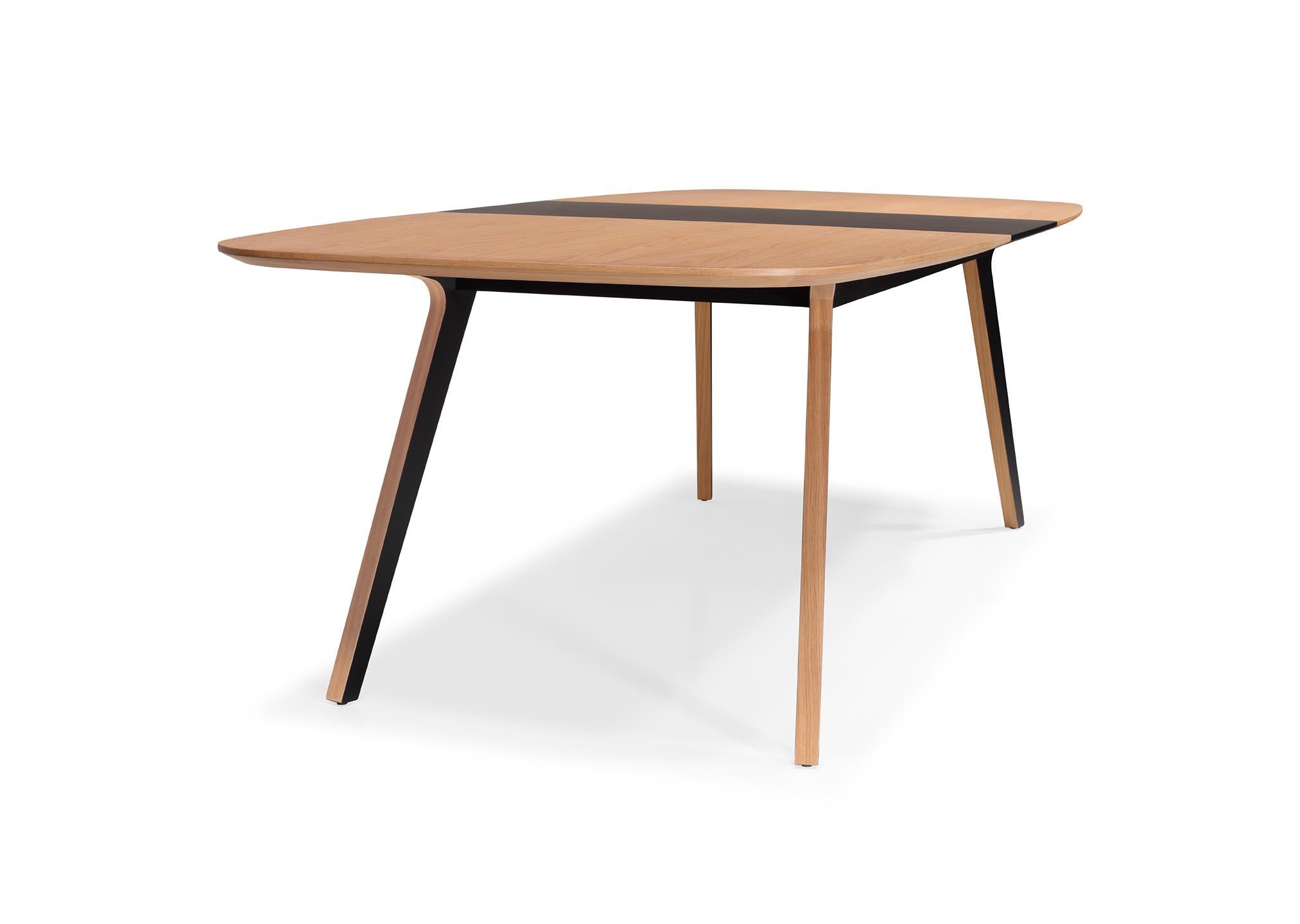 Ébénisé Table extensible Dona Bois Oak et noir en vente