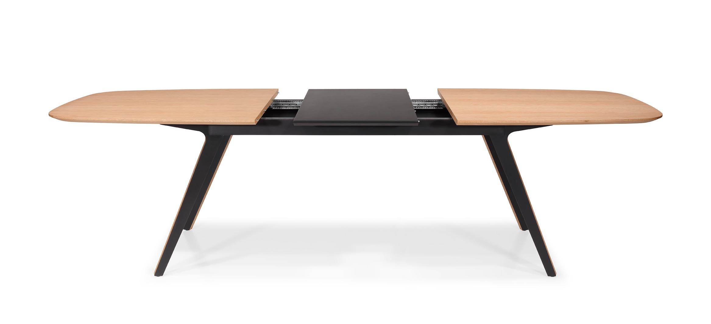 Table extensible Dona Bois Oak et noir en vente 1