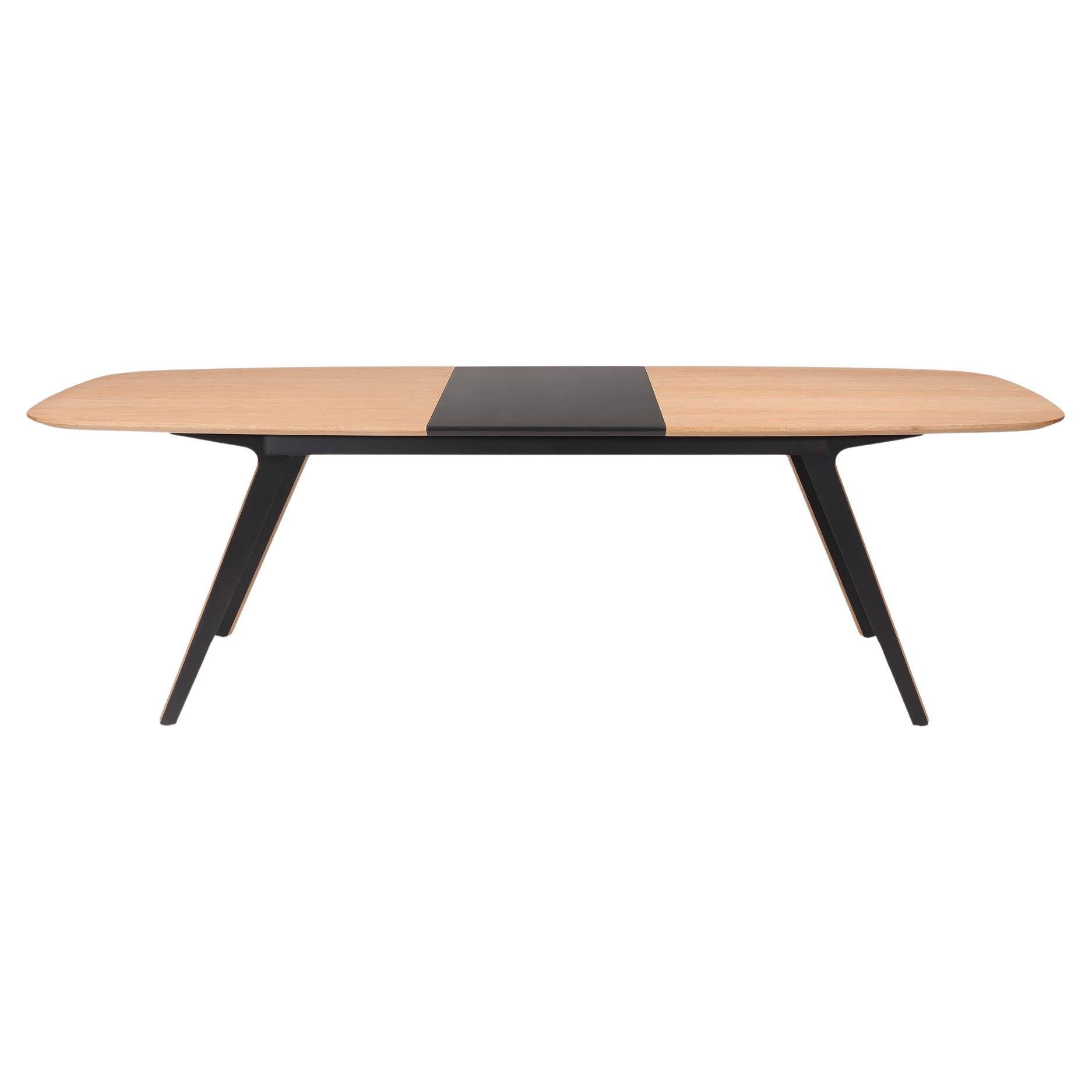 Dona Table Extendable Oak wood and black