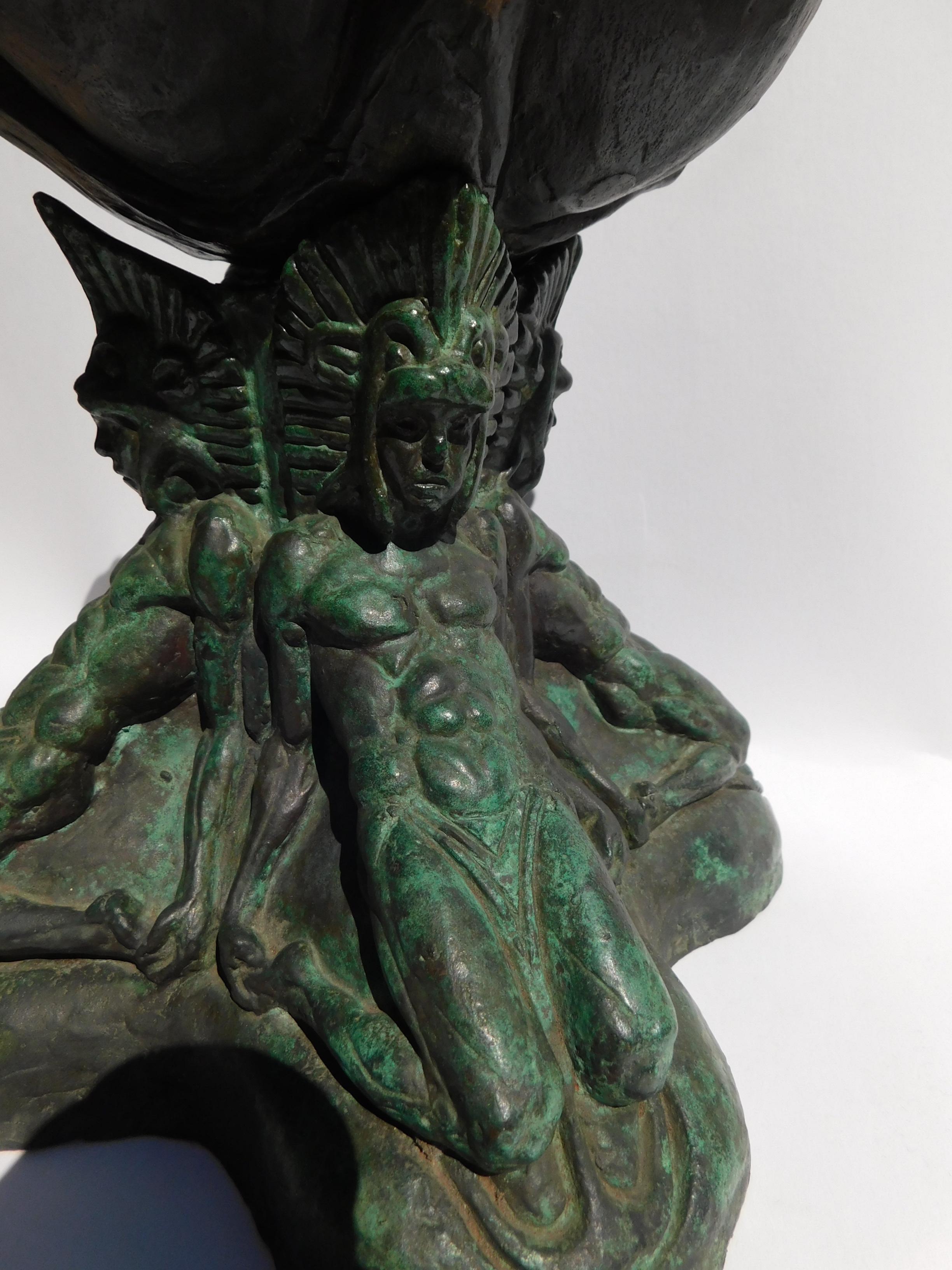 Donal Hord Bronze Sculpture, 1926, “Kneeling Indians” For Sale 1