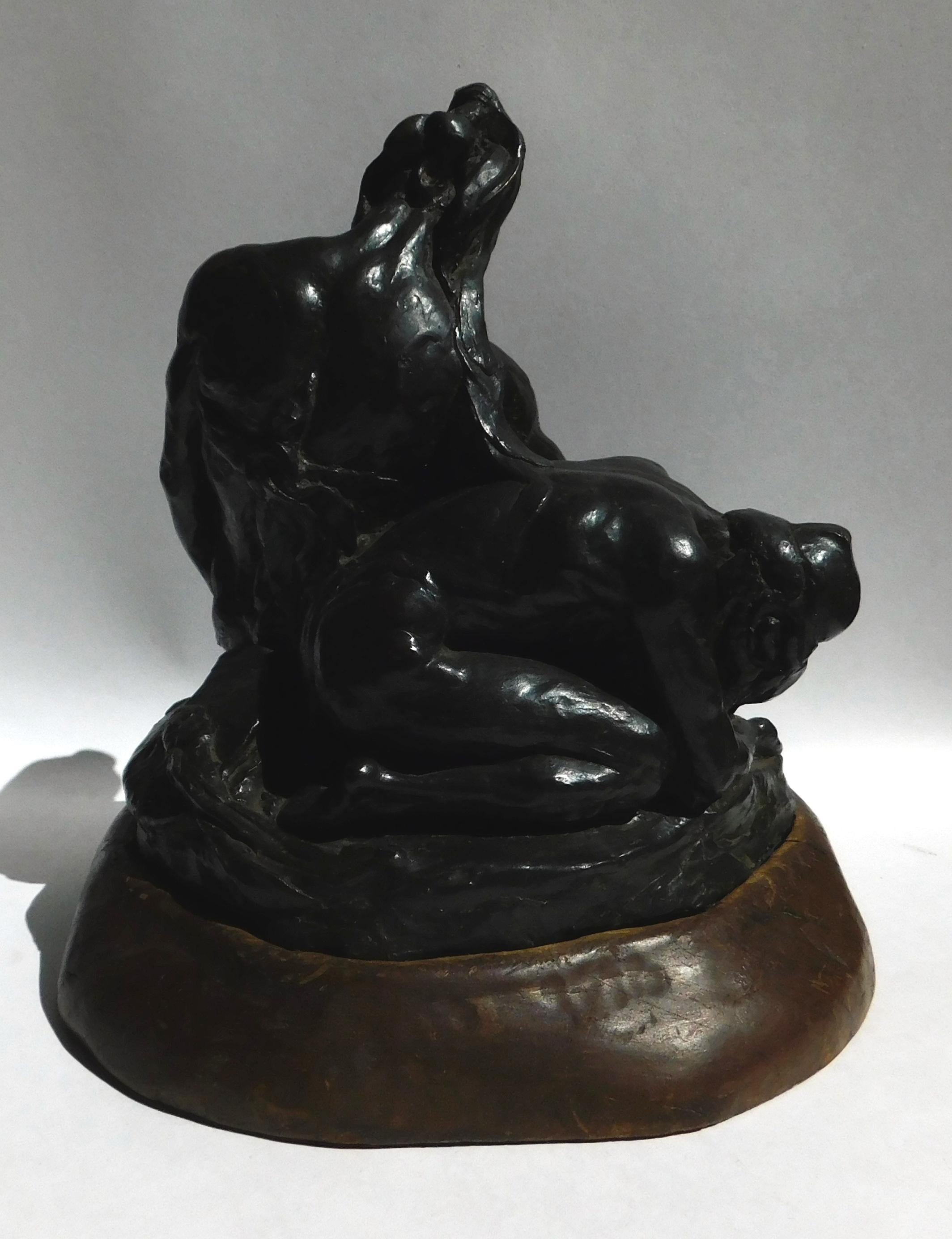Sculpture en bronze Donal Hord, 1927, Warriors dying Warriors en vente 2