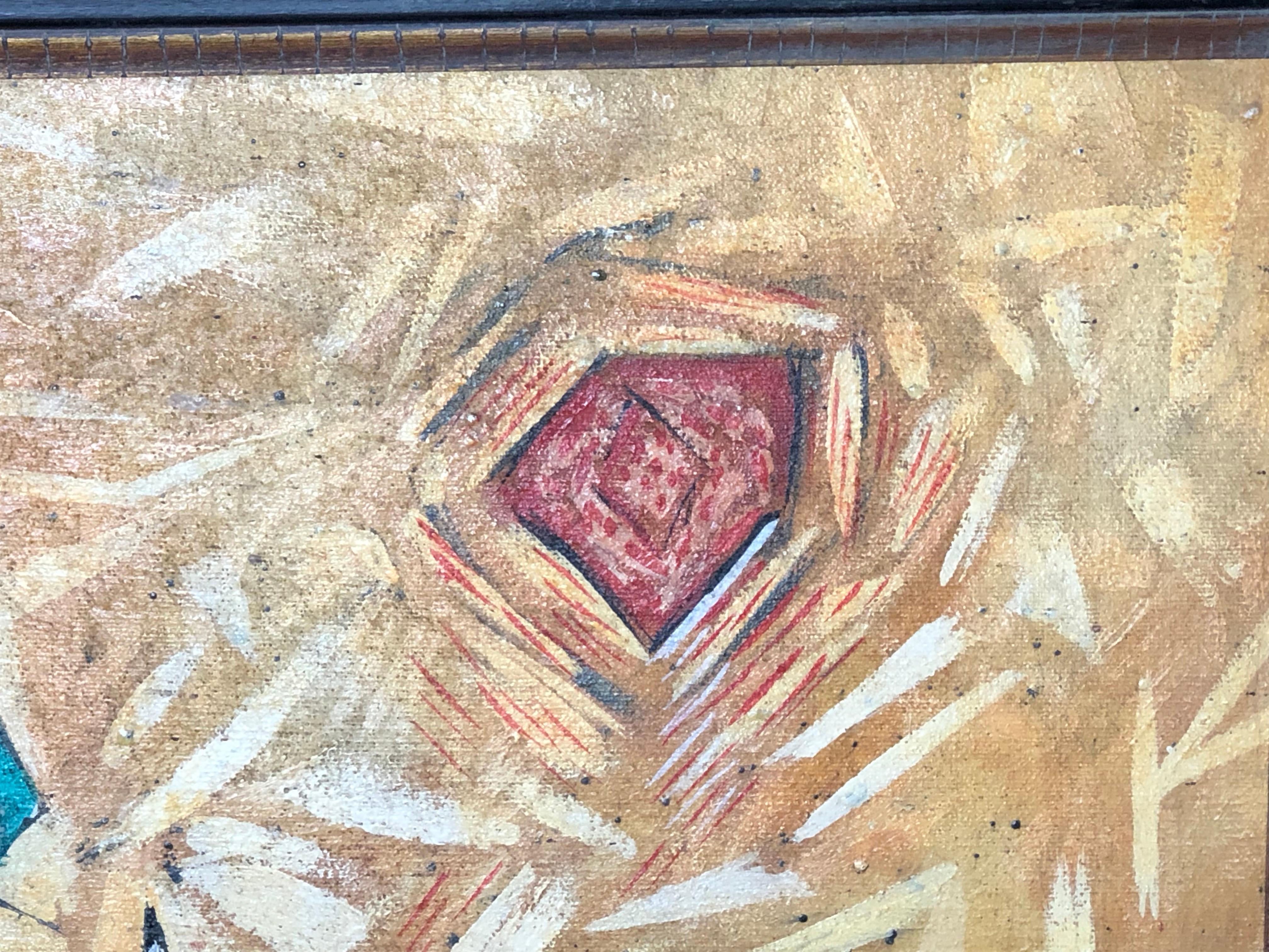 Canadian Donald Alvin Jarvis Abstract Modernist Painting Oil on Canvas For Sale